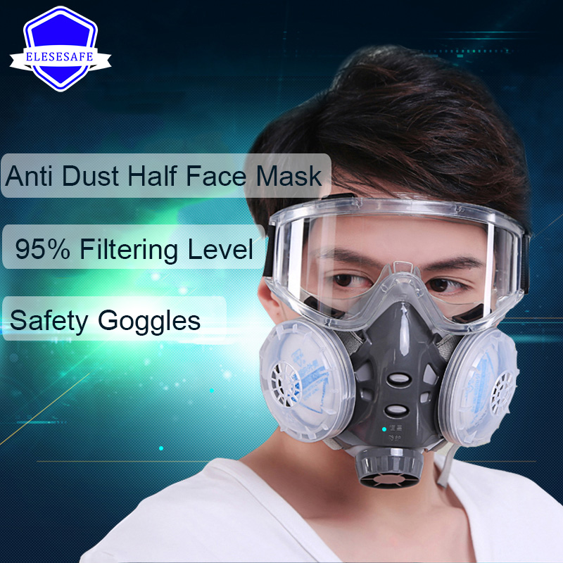 Dust Mask Construction - ใหม่หน้ากากป้องกันฝุ่น Full Face Respirator Dual 4