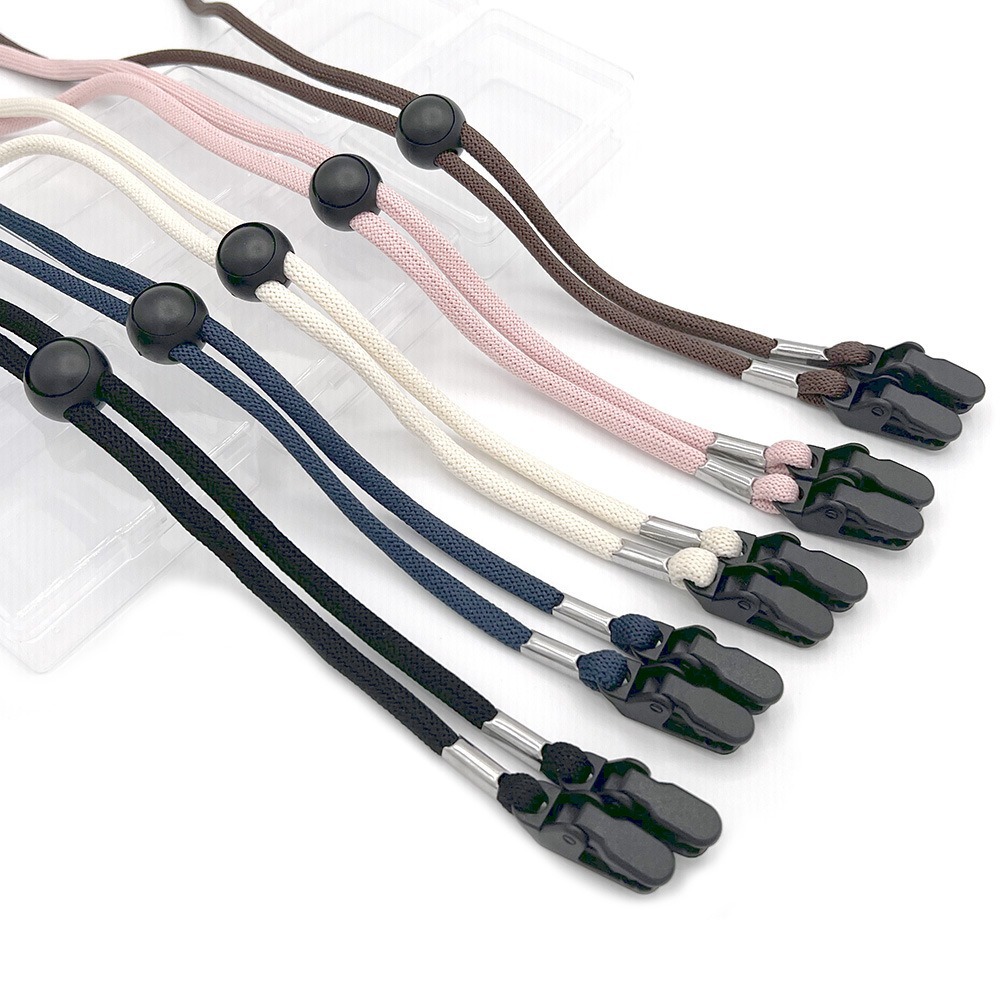 Mask Lanyard Adjustable - หมวกยึดหมวกยืดหยุ่นสายคล้องคางสำหรับพายเรือขี่กันลมคลิปหมวกนาวีสำหรับลมกันตกหมวกเชือกลมหน้ากากเชือกลม