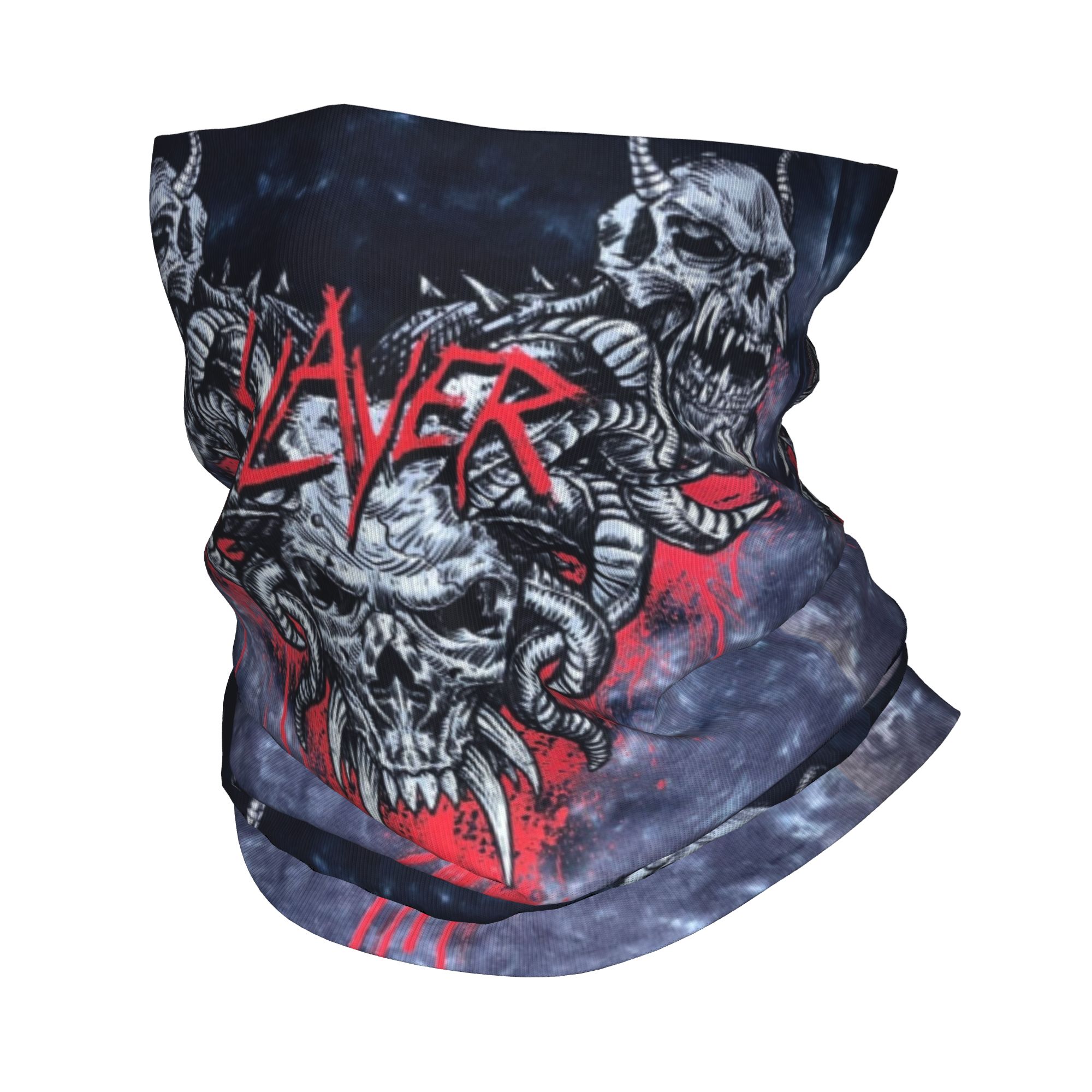 Neck Gaiter Face Cover - ผ้าพันคอแบบแบนดาน่าลายวงดนตรี Heavy Metal Rock Slayers สำหรับผู้หญิงและผู้ชาย
