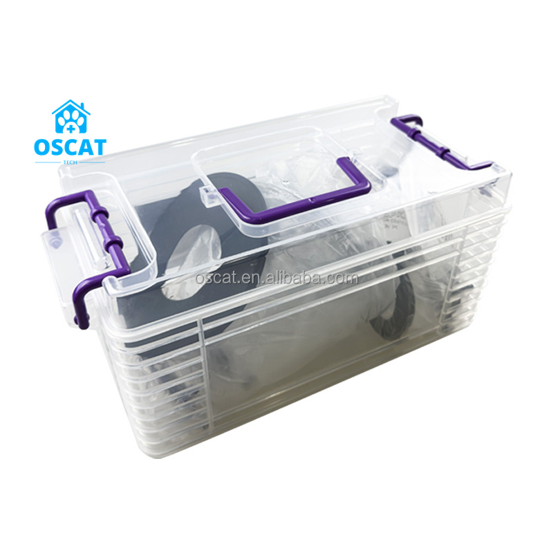 Disposable Surgical Mask - หน้ากากผ่าตัดแบบใช้แล้วทิ้งสำหรับสัตว์ OSCAT ทำจาก PVC ปิดคลุมทั้งใบหน้า พร้อมแผ่นรองอากาศนุ่มและห่วงแขวน