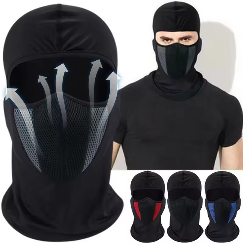 Sports Mask Breathable - หน้ากากปิดหน้าแบบเต็มหน้า ป้องกันลม สำหรับปั่นจักรยาน ขี่มอเตอร์ไซค์ บาลาคลาวา ระบายอากาศได้ดี