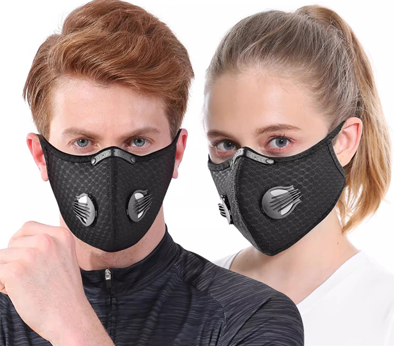 Anti Pollution Mask - หน้ากากขี่จักรยานกีฬาล้างทําความสะอาดได้พร้อมตัวกรองหน้ากากกันฝุ่นหน้ากากขี่จักรยานสําหรับผู้ชายหน้ากากขี่ผ้าพันคอตัวกรองคาร์บอนที่เปิดใช้งาน