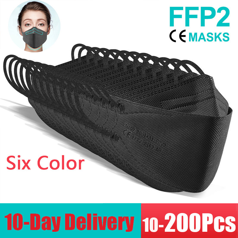 Kn95 Respirator Mask - จัดส่งภายใน10วัน! หน้ากาก FFP2ผู้ใหญ่หน้ากากปลา KN95 FPP2หน้ากากป้องกันฝุ่นอนามัยใช้ซ้ำได้