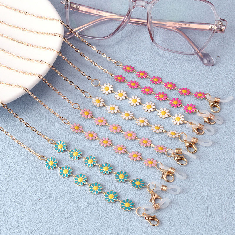 Mask Chain Holder - สไตล์ดอกไม้แว่นตาโซ่ผู้หญิงแฟชั่นที่มีสีสันหน้ากากเชือกเส้นเล็กแว่นตากันแดด CHAIN แว่นตาผู้ถือสายคล้อง