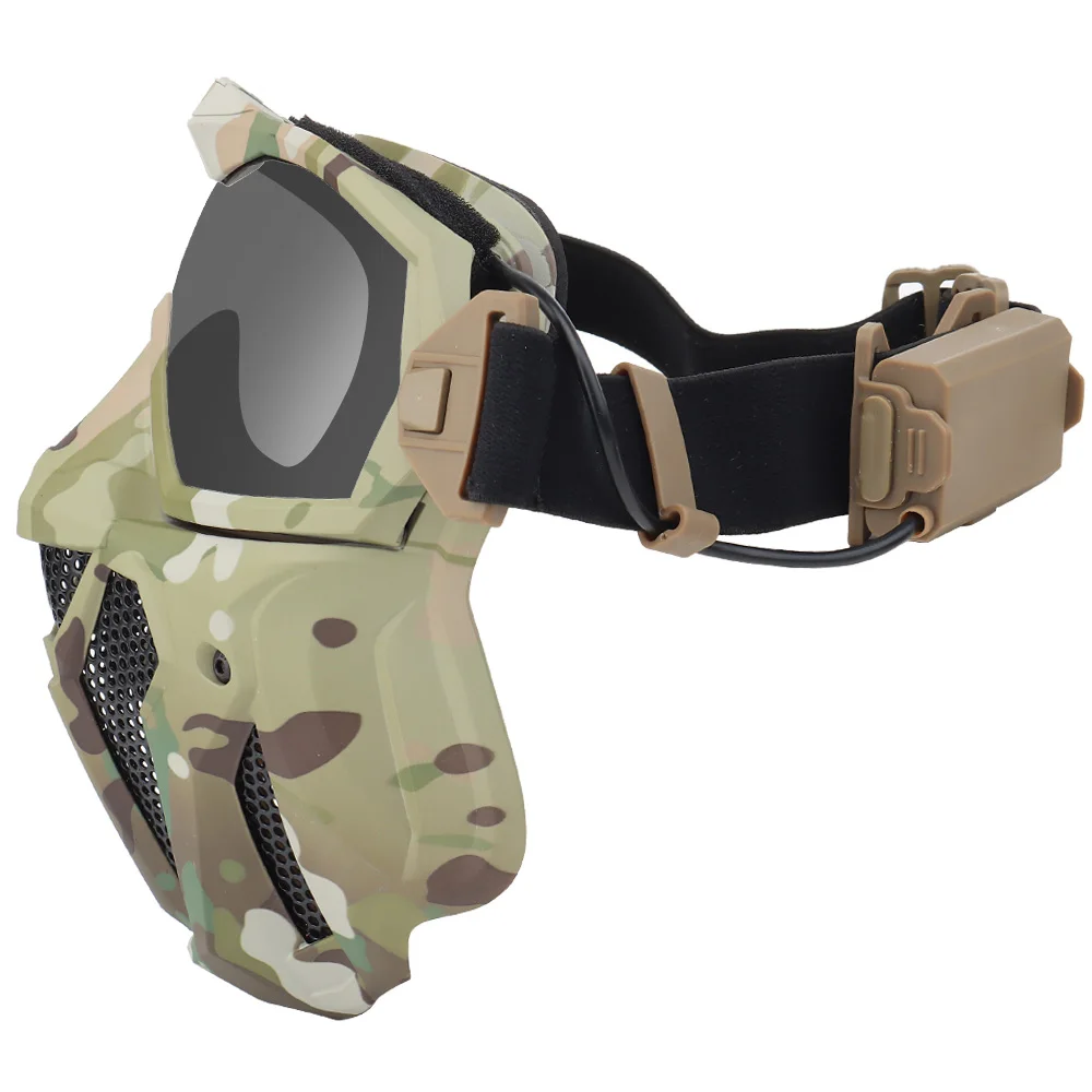 Anti Pollution Mask - ยุทธวิธีAirsoft Paintball Face Maskพร้อมพัดลมBreathable Anti-FOG Full