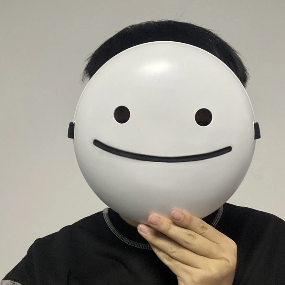 Kids Face Mask - หน้ากากอนิเมะ ดรีม คอสเพลย์ ยิ้ม หน้ากากเต็มหน้า สีขาว