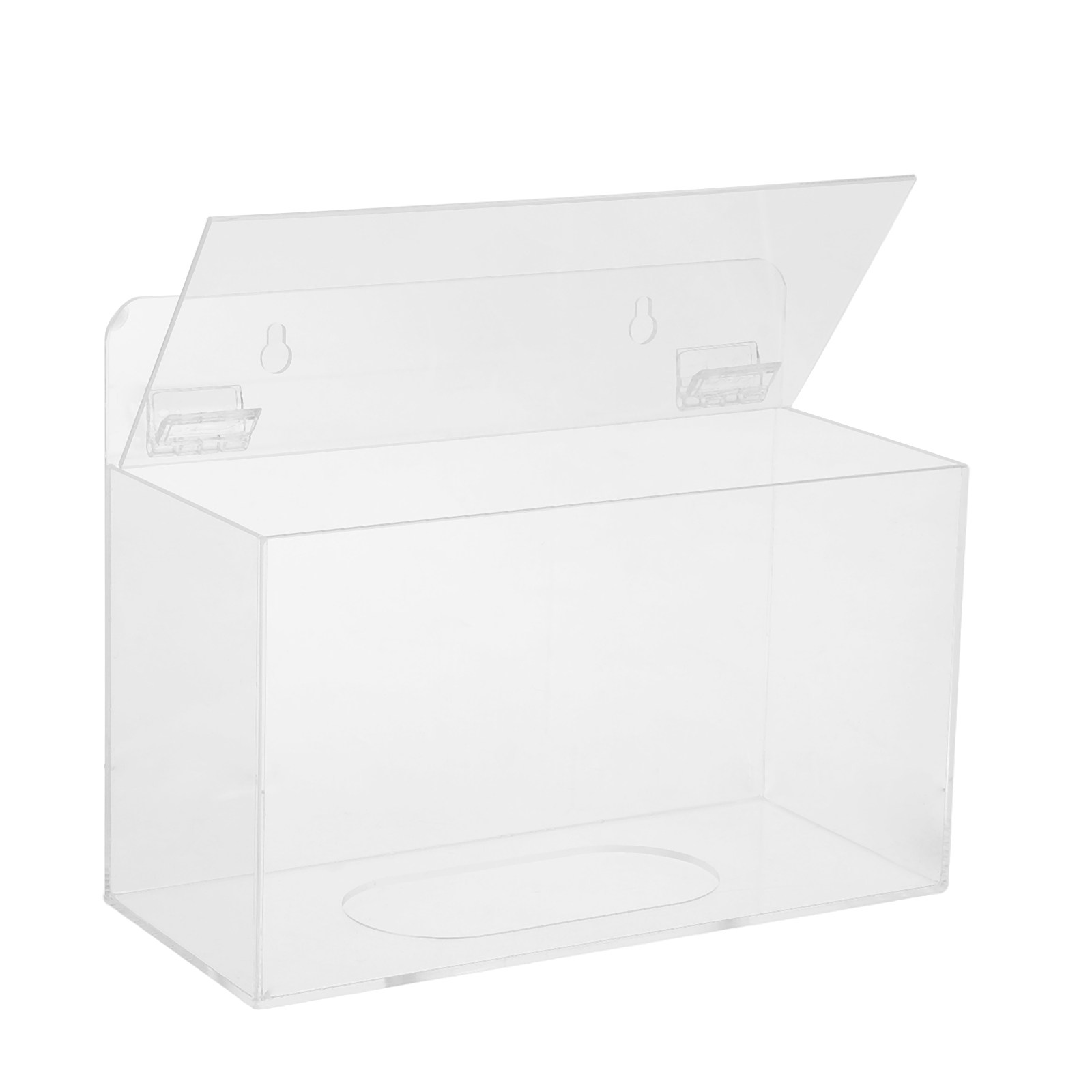 Face Mask Storage Box - กล่องจ่ายหน้ากากอนามัย ฝาปิดอะคริลิกใส ติดตั้งบนเคาน์เตอร์หรือผนัง สำหรับจัดเก็บอุปกรณ์อเนกประสงค์ ใช้ในคลินิกเชิงพาณิชย์ เพื่อสุขอนามัย