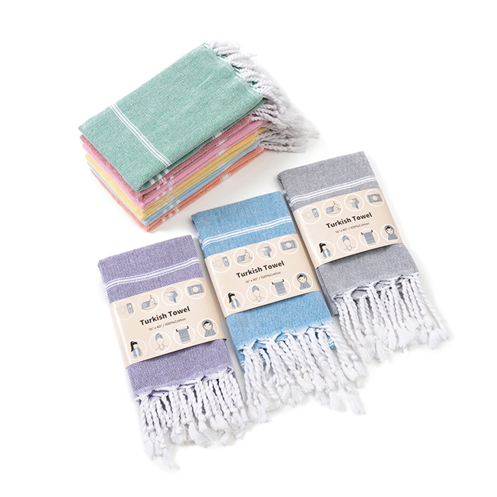 Cloth Face Mask Washable - ผ้าฝ้ายตุรกีขนาด40x100ซม. 2แพ็คสำหรับใช้ในบ้านผ้าเช็ดตัวซาวน่านุ่ม set handuk สปามือและใบหน้าผ้าเช็ดตัวใช้ในห้องครัวเล่นกีฬายิม