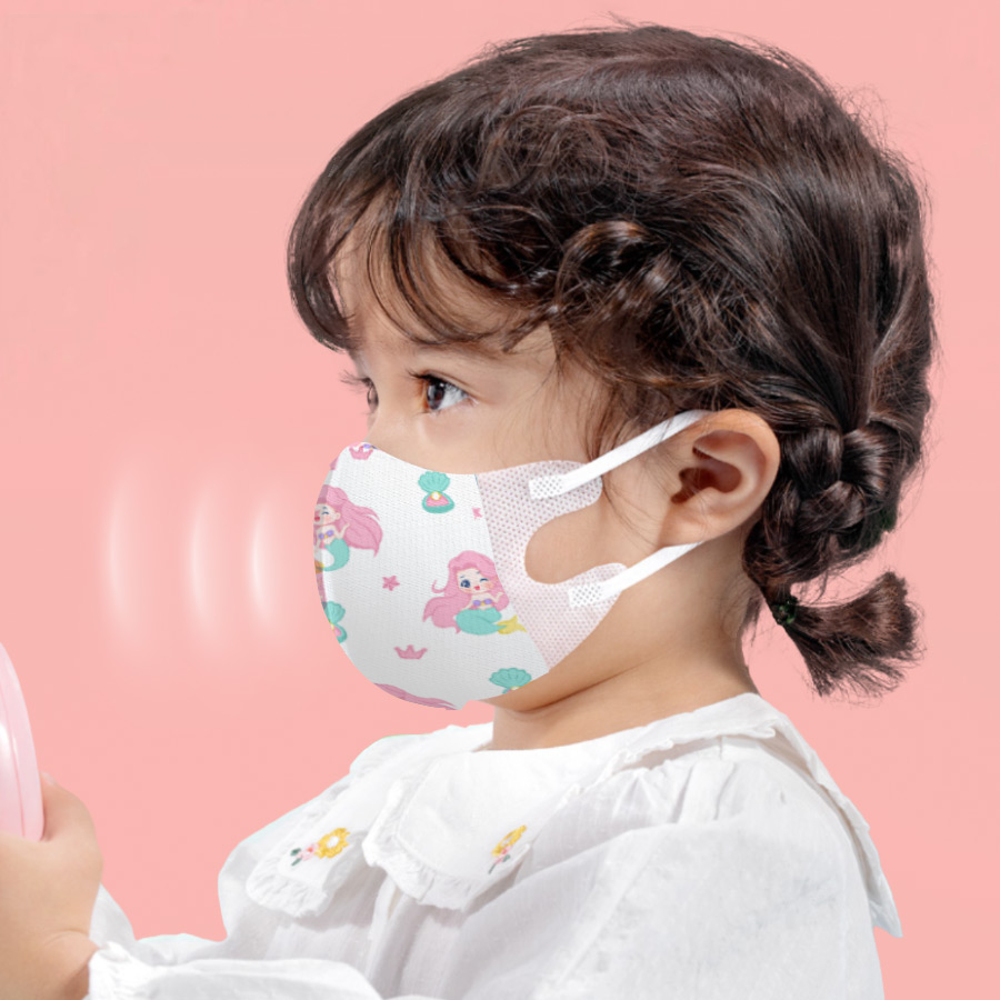Kids Face Mask - 30 ชิ้น 3D หน้ากากอนามัยเด็กแบบใช้แล้วทิ้งลายการ์ตูนน่ารัก 3 ชั้น
