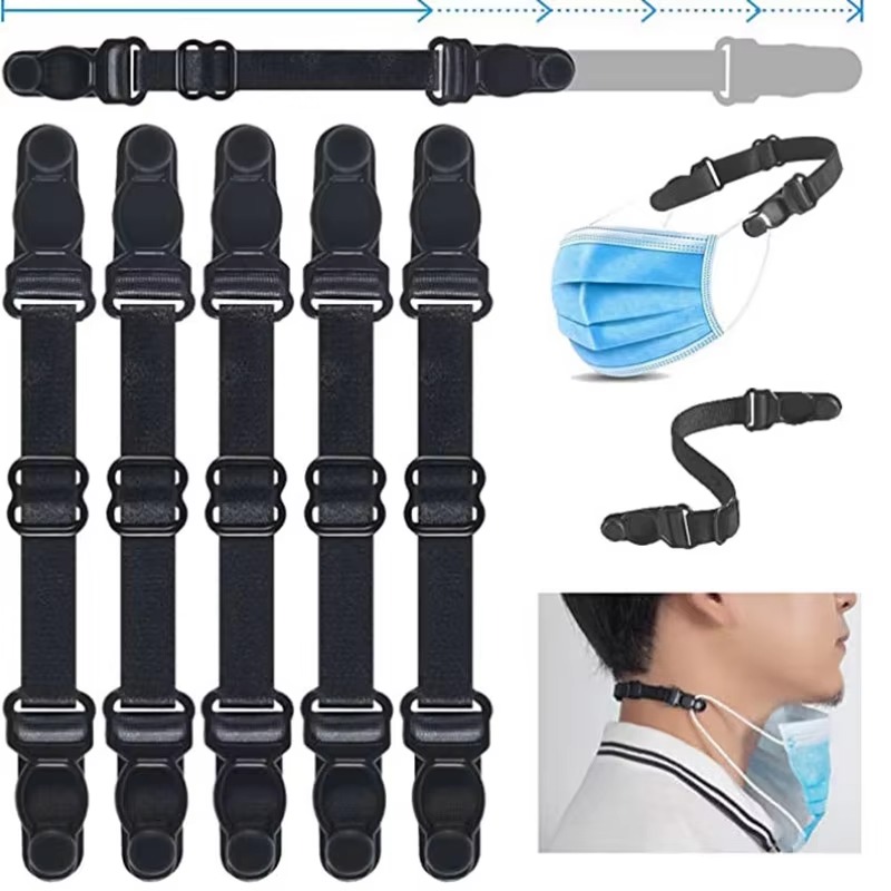 Mask Lanyard Adjustable - 5PC ปรับหน้ากากขยายผ้าพันแผลหน้ากากตะขอเชือกหู Unisex หน้ากากขยายเข็มขัดบรรเทาอาการปวดหูป้องกันหน้ากาก Lanyard