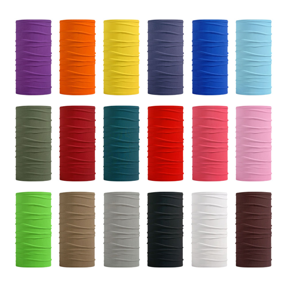 Neck Gaiter Face Cover - ไม่มีรอยต่อสีทึบ Bandanas ผู้ชายผู้หญิงสีดําสีแดงสีเทาผ้าพันคอเดินป่าคอ Gaiter ขี่จักรยานหน้าปก Balaclava
