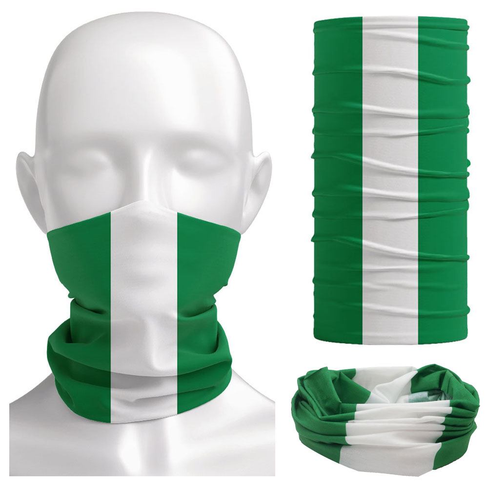 Neck Gaiter Face Cover - ไนจีเรียธงผ้าพันคอผู้หญิงคอ Gaiter Camping Balaclava สําหรับชายขี่จักรยาน UV