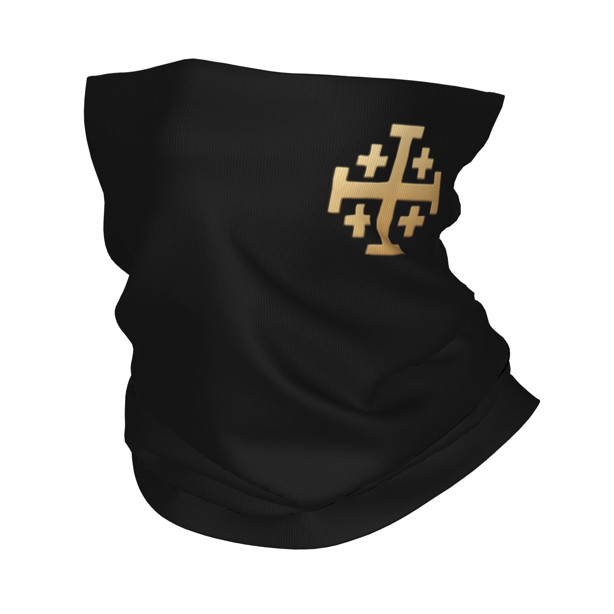 Neck Gaiter Face Cover - ผ้าพันคอคริสเตียนลายกางเขนอัศวินเยรูซาเล็ม ผ้าปิดคอพิมพ์ลายเทมพลาร์ พระเยซู บาลาคลาวาส ผ้าปิดหน้า ผ้าพันคอ