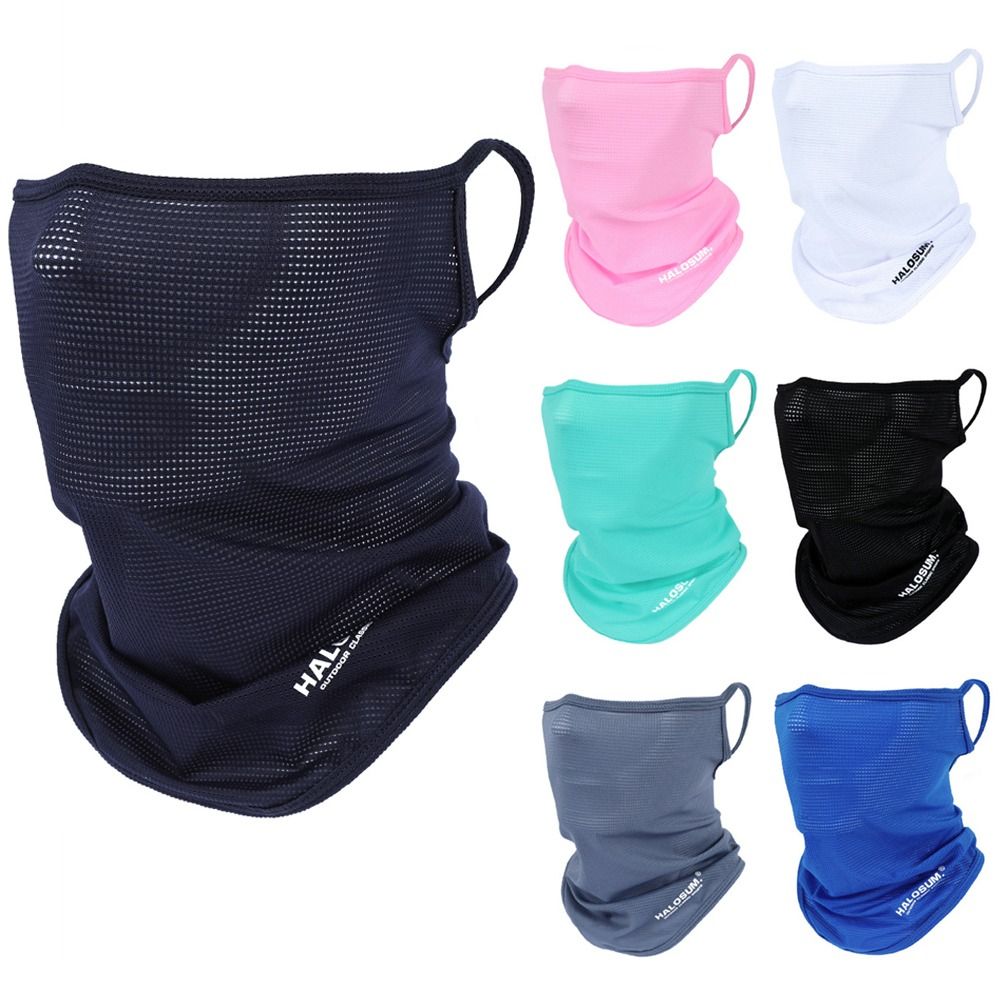 Sports Mask Breathable - ฤดูร้อนผ้าไหมน้ําแข็งป้องกันแสงแดดจักรยานหน้ากากหน้ากากใบหน้าเต็มรูปแบบ Balaclava Breathable Sun UV Protection