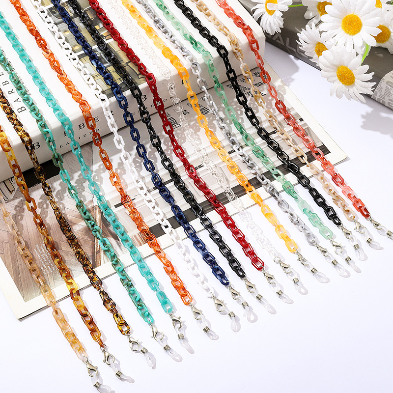 Mask Chain Holder - 2021แฟชั่นผู้หญิงแว่นตาอะคริลิคโซ่Lanyardหน้ากากสีดำแว่นตาสายไฟสายคล้องคอเชือกสำหรับแว่นตากันแดด