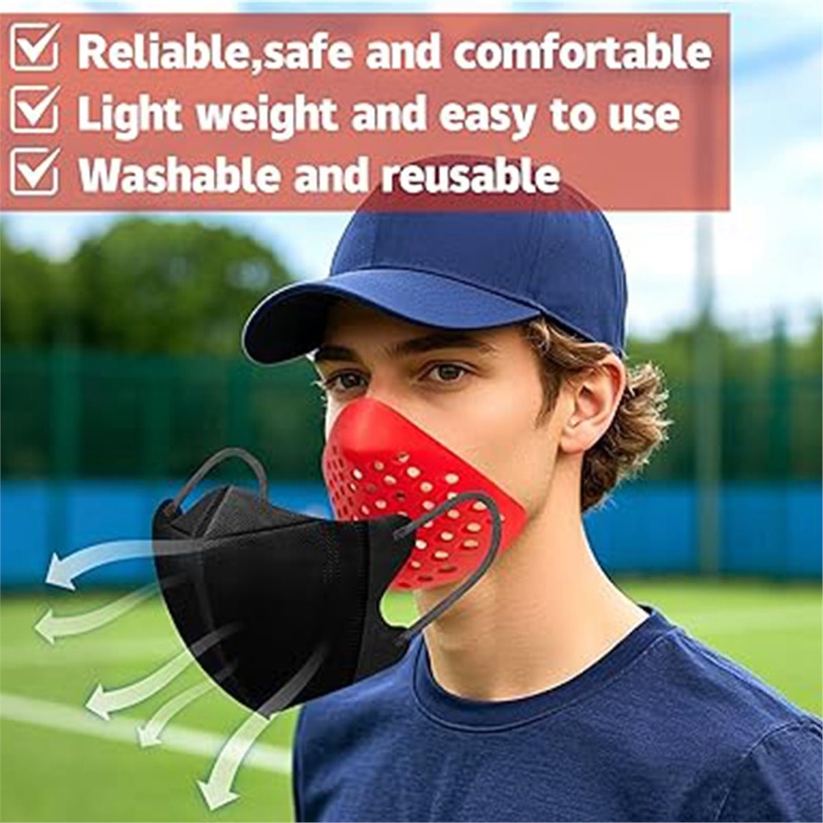 Silicone Mask Bracket - ชุดโครงซิลิโคน 3 มิติ 4 ชิ้น สำหรับใส่ในหน้ากาก,