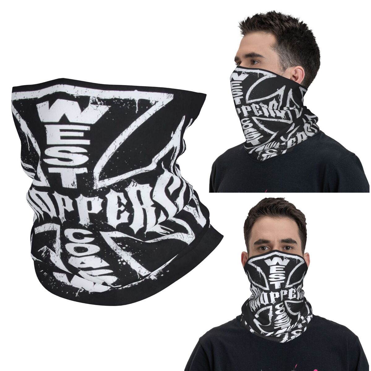 Neck Gaiter Face Cover - ผ้าคลุมหน้าแบบพันคอ ลาย West Coast Iron Cross
