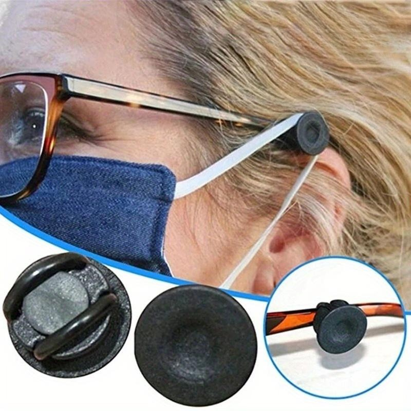 Mask Ear Saver Strap - 2 ชุดตะขอเกี่ยวหน้ากากซิลิโคนปรับระดับได้ สายคล้องแว่นตา ห่วงยางซิลิโคนเชื่อมต่อสายหน้ากาก พร้อมที่เก็บ