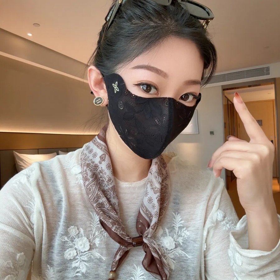 หน้ากากป้องกันดวงตาแบบลูกไม้ - - Cloth Face Mask Washable บทวิจารณ์และราคา