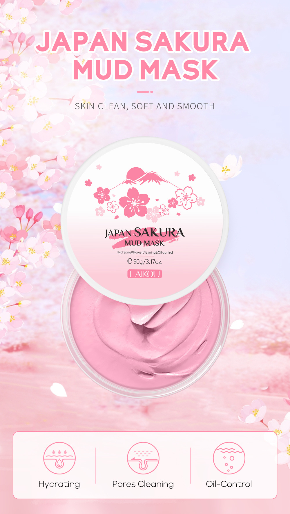 LAIKOU ซากุระ เคลย์ มาส์ก 25g/ - Dust Mask Construction บทวิจารณ์และราคา