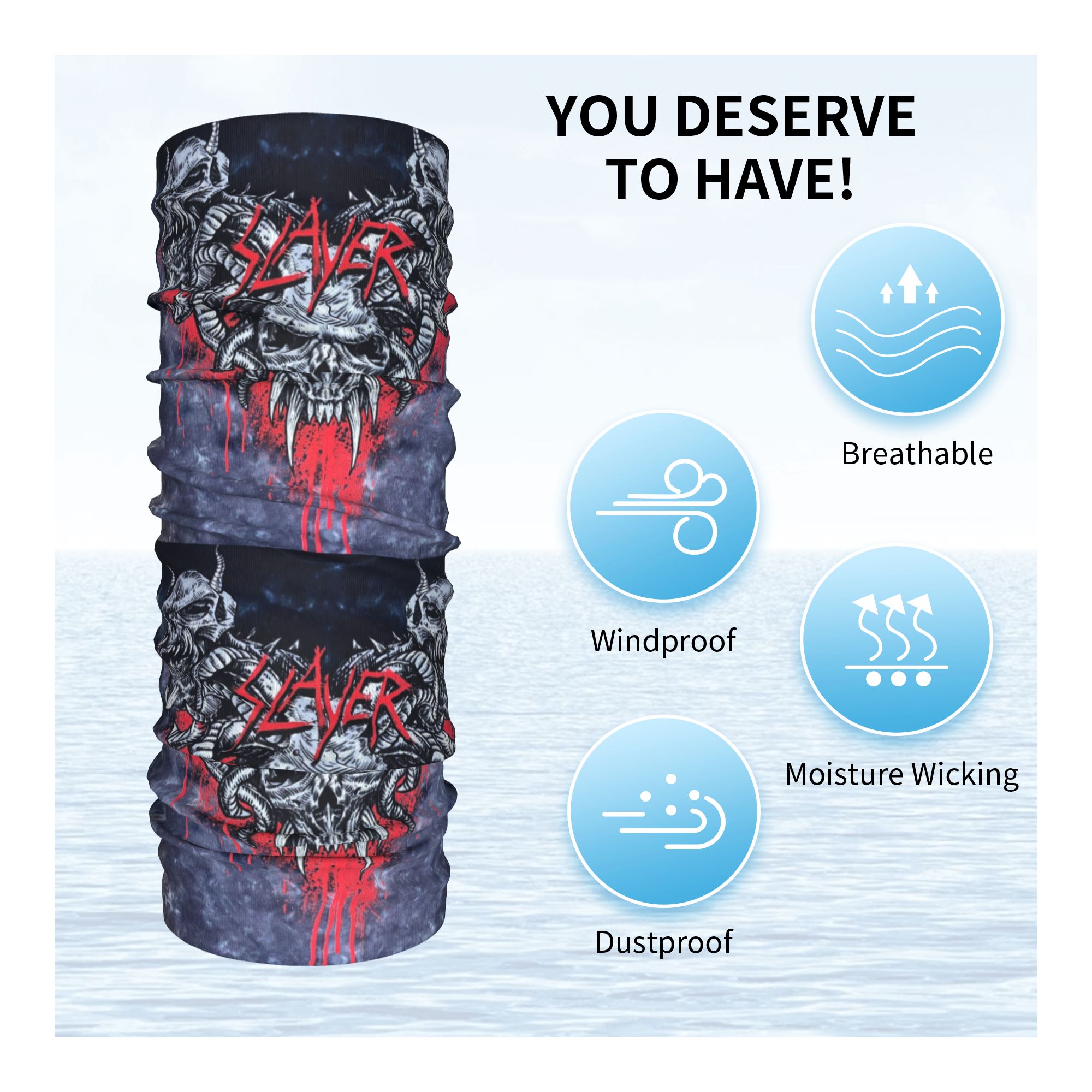 ผ้าพันคอแบบแบนดาน่าลายวงดนตรี  - Neck Gaiter Face Cover บทวิจารณ์และราคา
