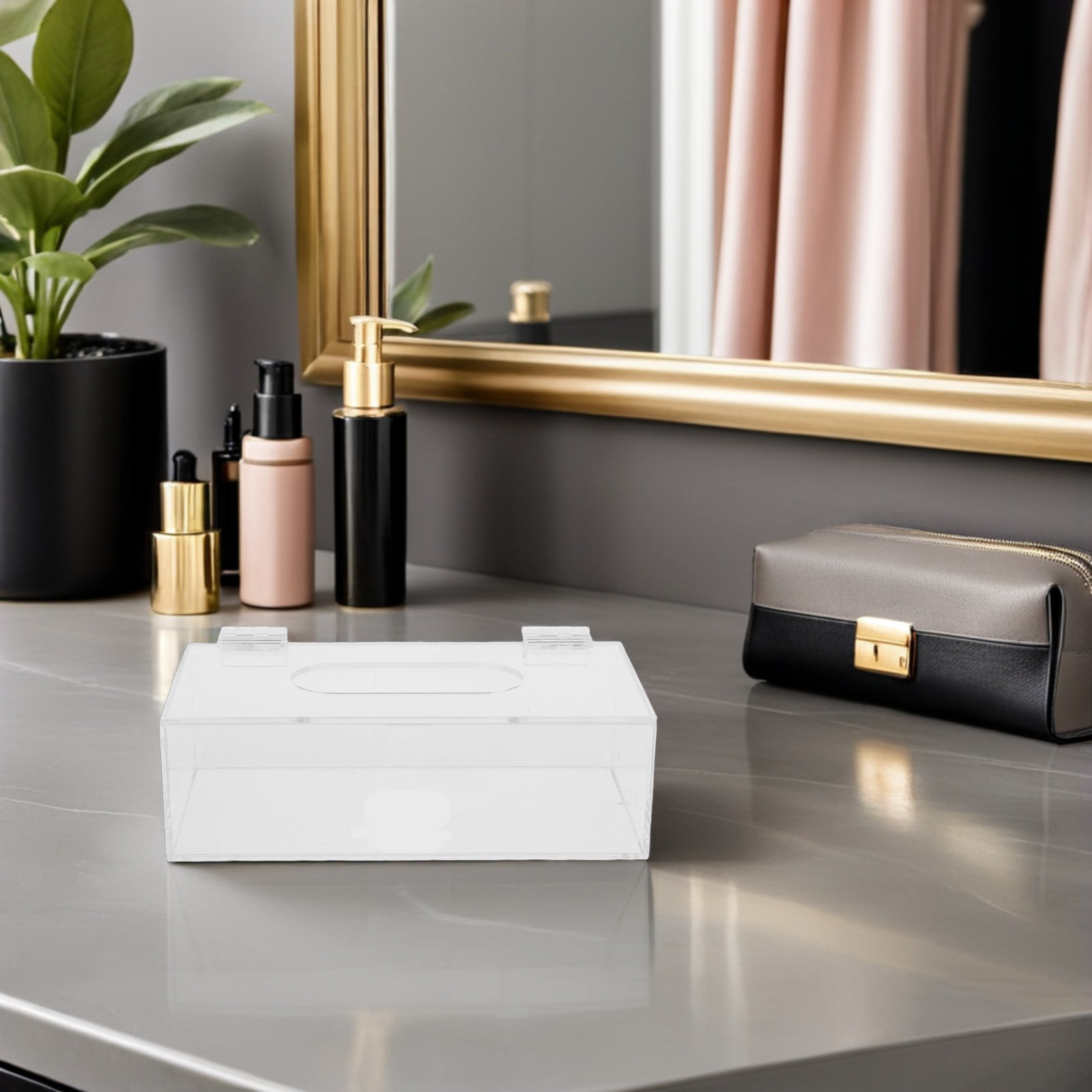 กล่องเก็บหน้ากากอะคริลิกใส ขนา - Face Mask Storage Box บทวิจารณ์และราคา