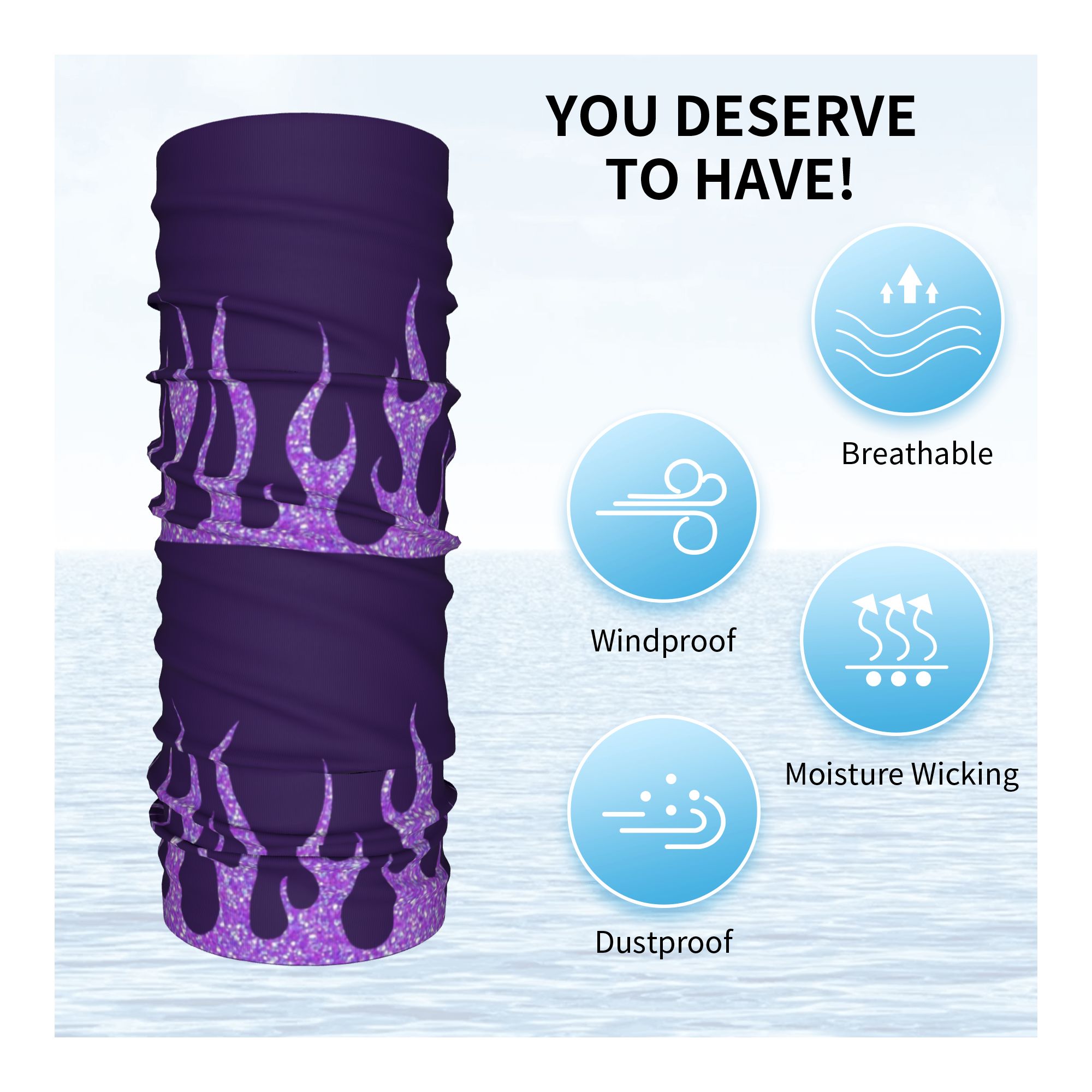 ผ้าพันคอปิดหน้าแบบมีกลิตเตอร์ส - Neck Gaiter Face Cover บทวิจารณ์และราคา