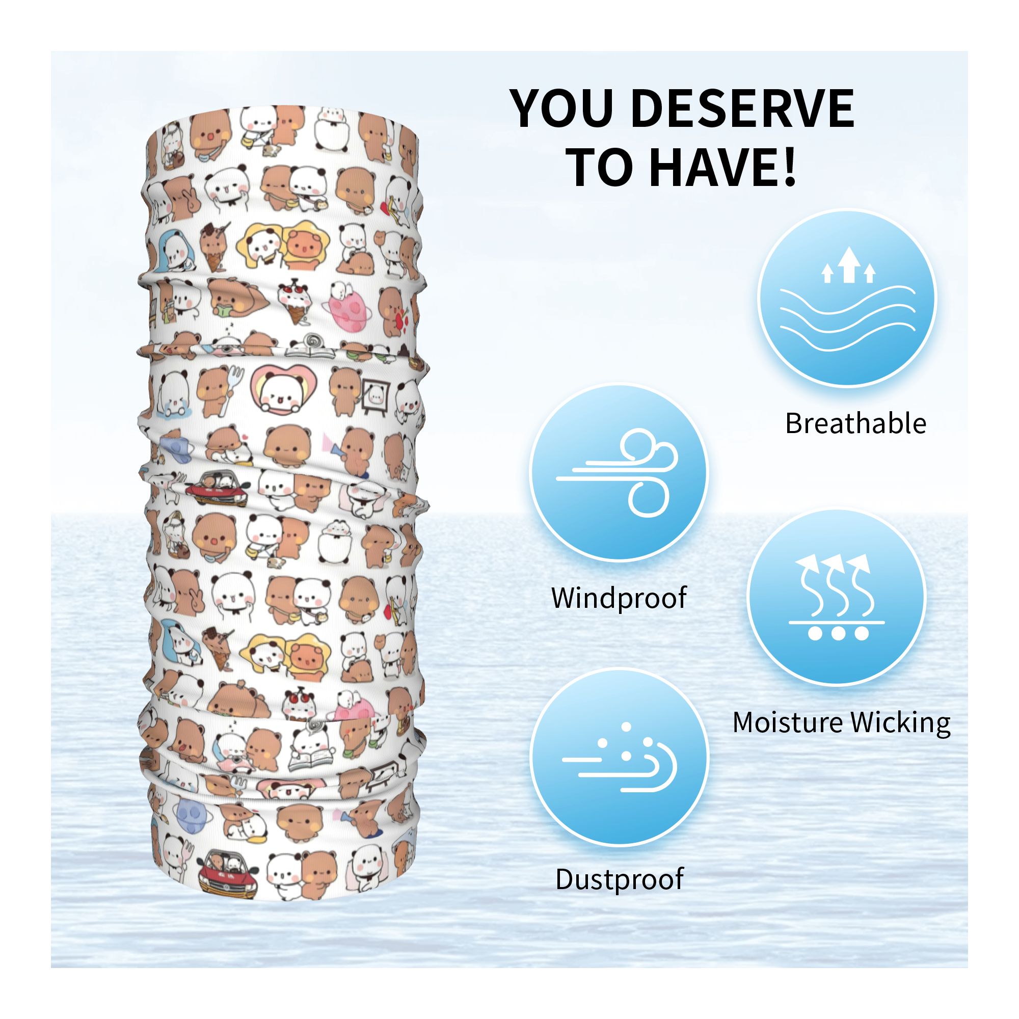 ผ้าพันคอแบบท่อสำหรับฤดูหนาวลาย - Neck Gaiter Face Cover บทวิจารณ์และราคา