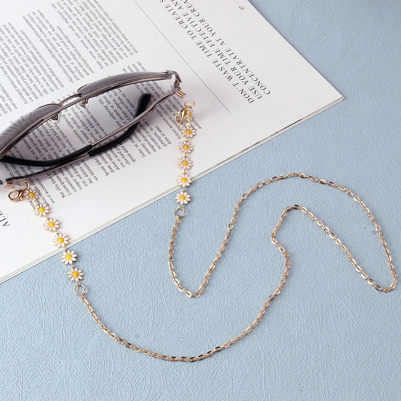 สไตล์ดอกไม้แว่นตาโซ่ผู้หญิงแฟช - Mask Chain Holder บทวิจารณ์และราคา