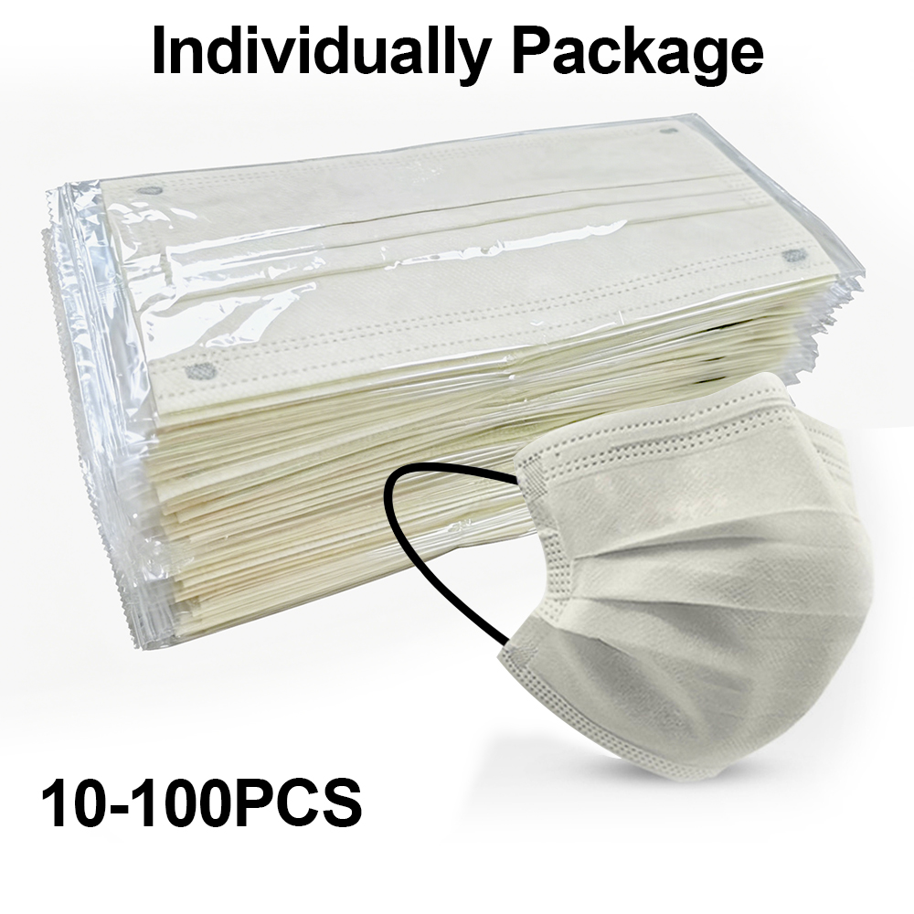 10-100 ชิ้น หน้ากากแบบใช้แล้วท - Disposable Mask Blue บทวิจารณ์และราคา