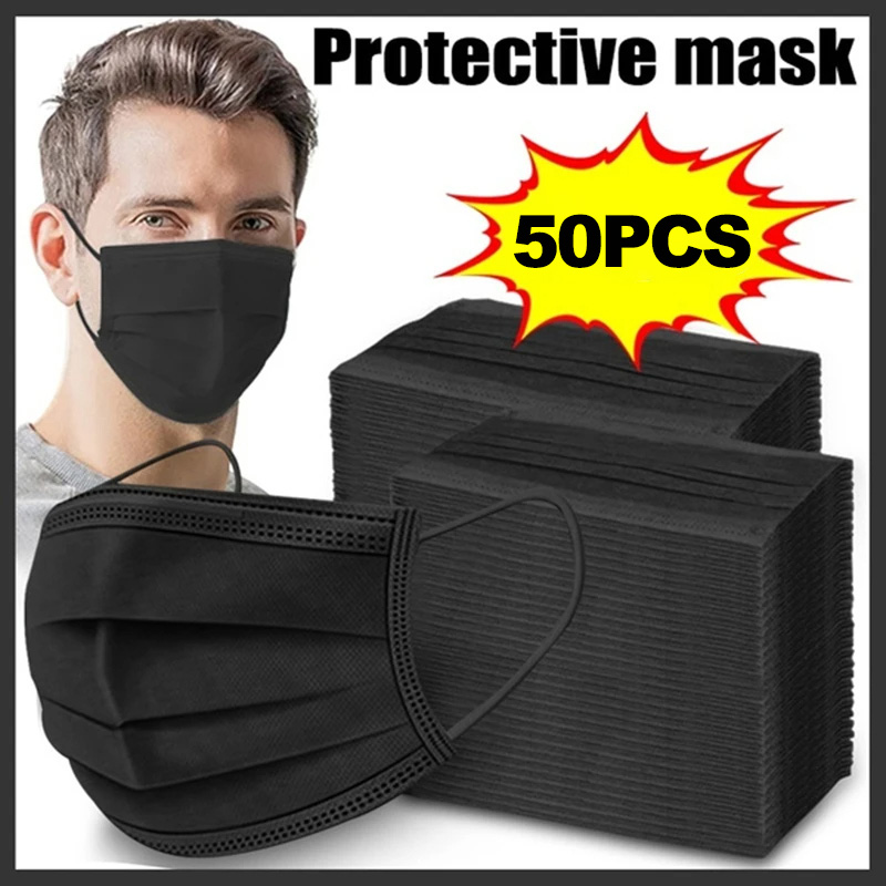 หน้ากาก 3 ชั้นหน้ากากมาส์กหน้า - Black Face Mask Pack บทวิจารณ์และราคา