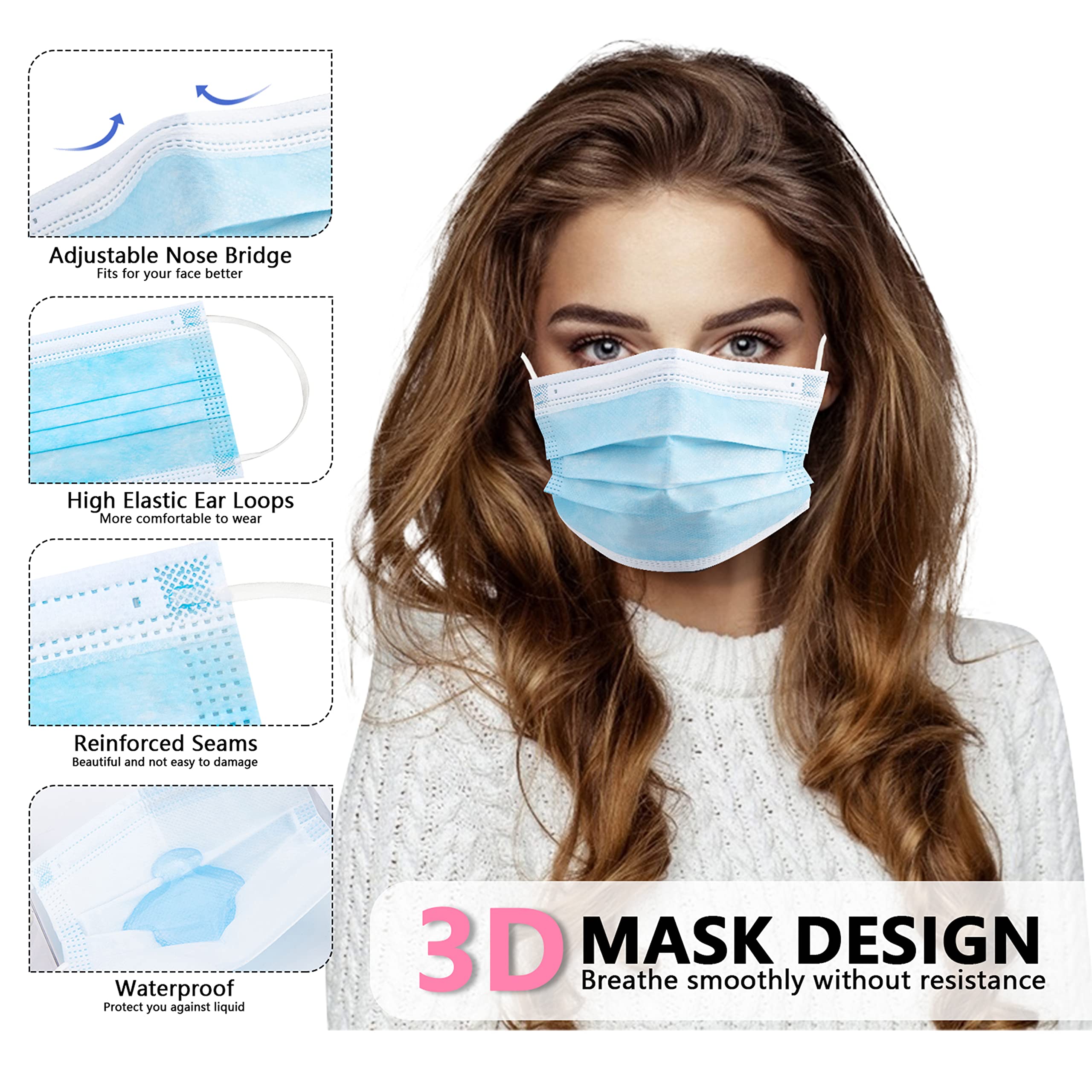 หน้ากากอนามัยแบบใช้แล้วทิ้งกล่ - Disposable Mask Blue บทวิจารณ์และราคา