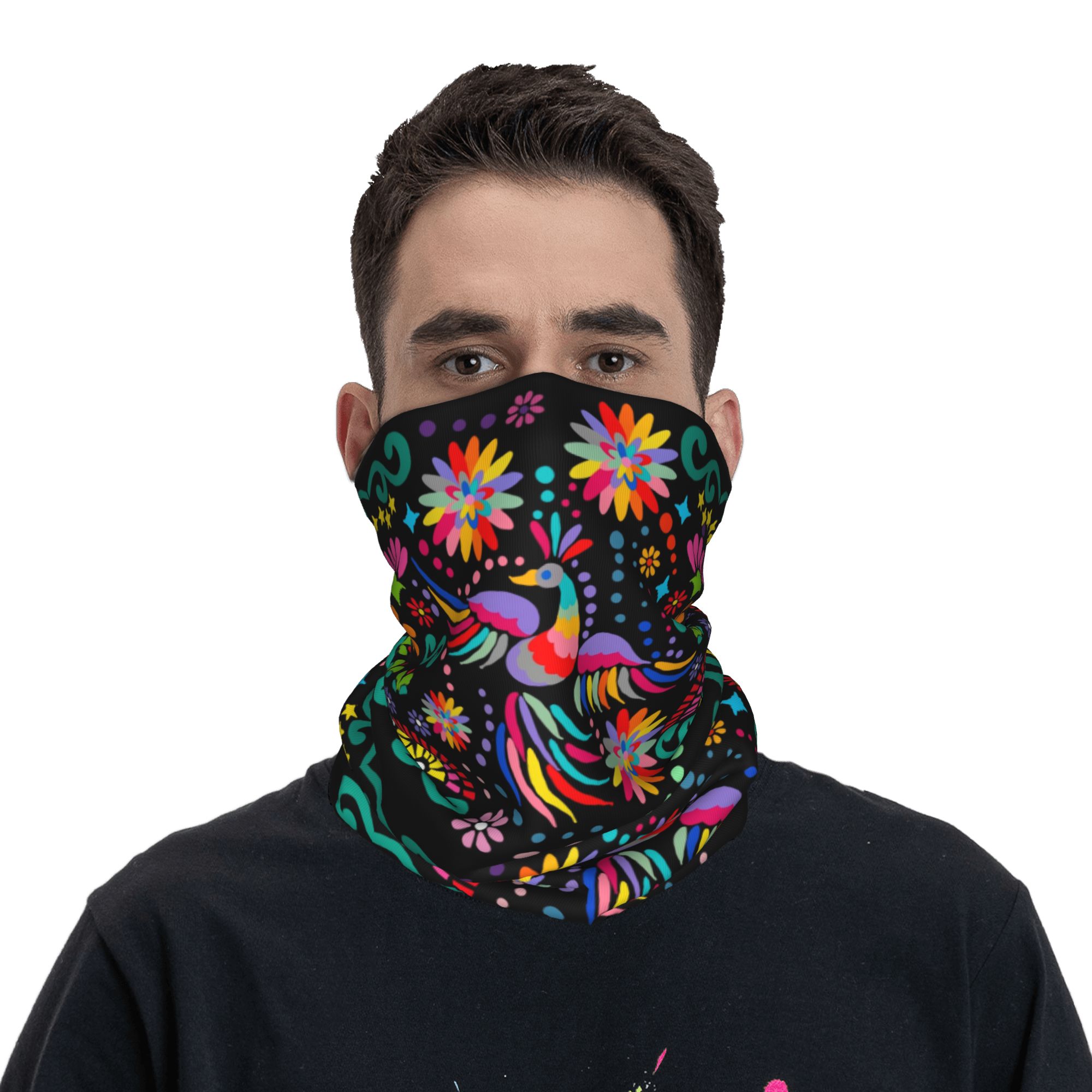 ผ้าพันคอแบบคาดศีรษะลายดอกไม้สไ - Neck Gaiter Face Cover บทวิจารณ์และราคา