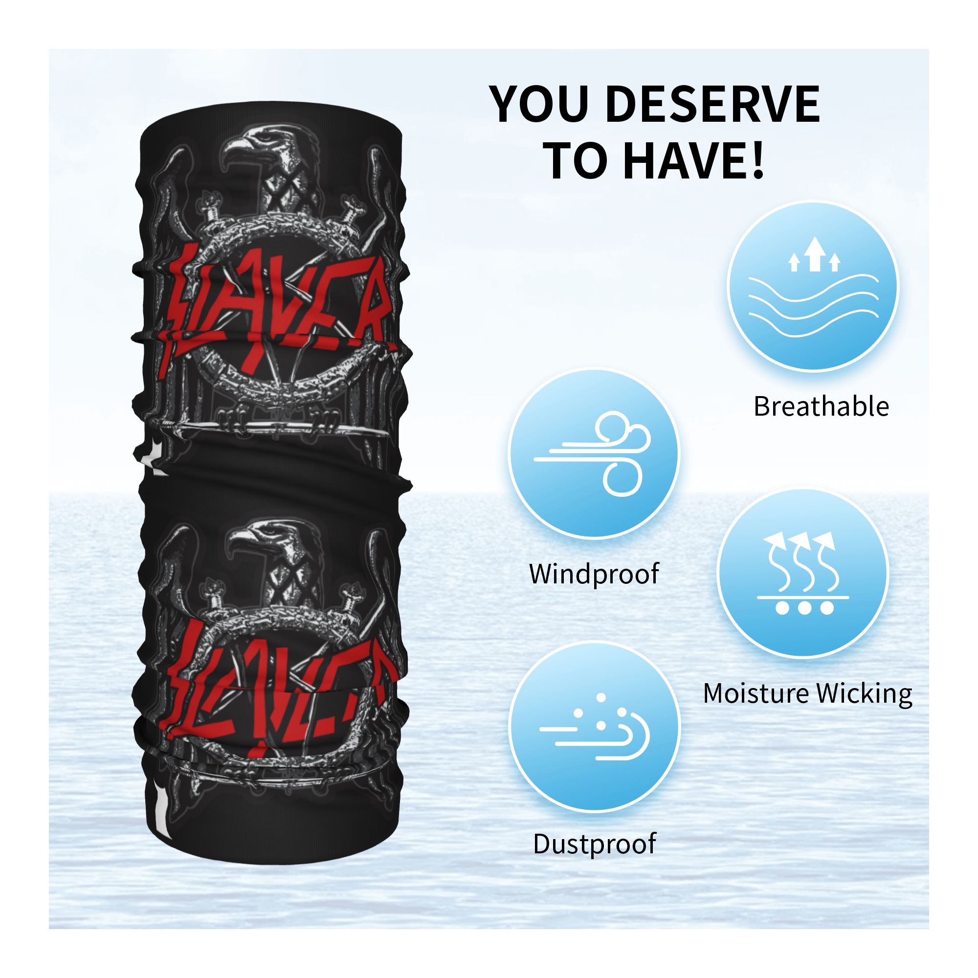 ผ้าพันคอแบบมีโลโก้ Custom Slay - Neck Gaiter Face Cover บทวิจารณ์และราคา