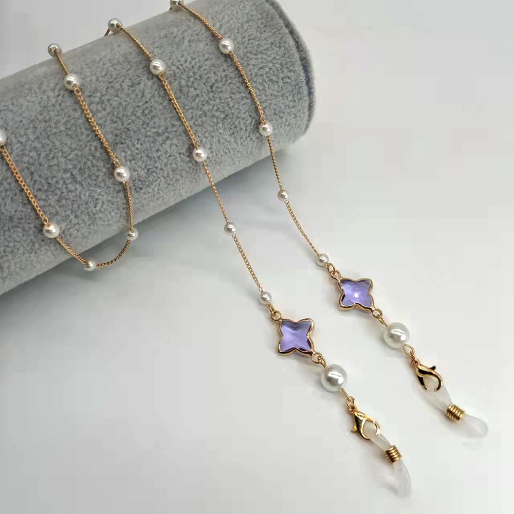ผู้หญิงแว่นตาโซ่ลูกปัดพลาสติกห - Mask Chain Holder บทวิจารณ์และราคา