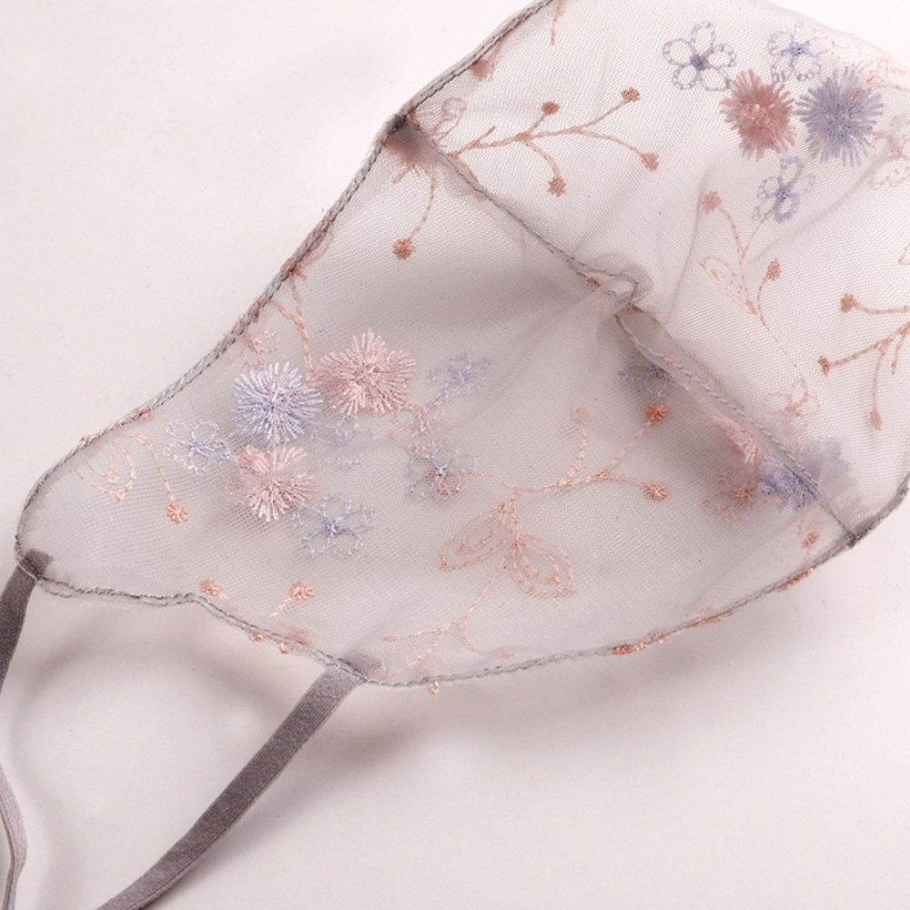 หน้ากากปักลายดอกไม้แบบคลาสสิก  - Cloth Face Mask Washable บทวิจารณ์และราคา