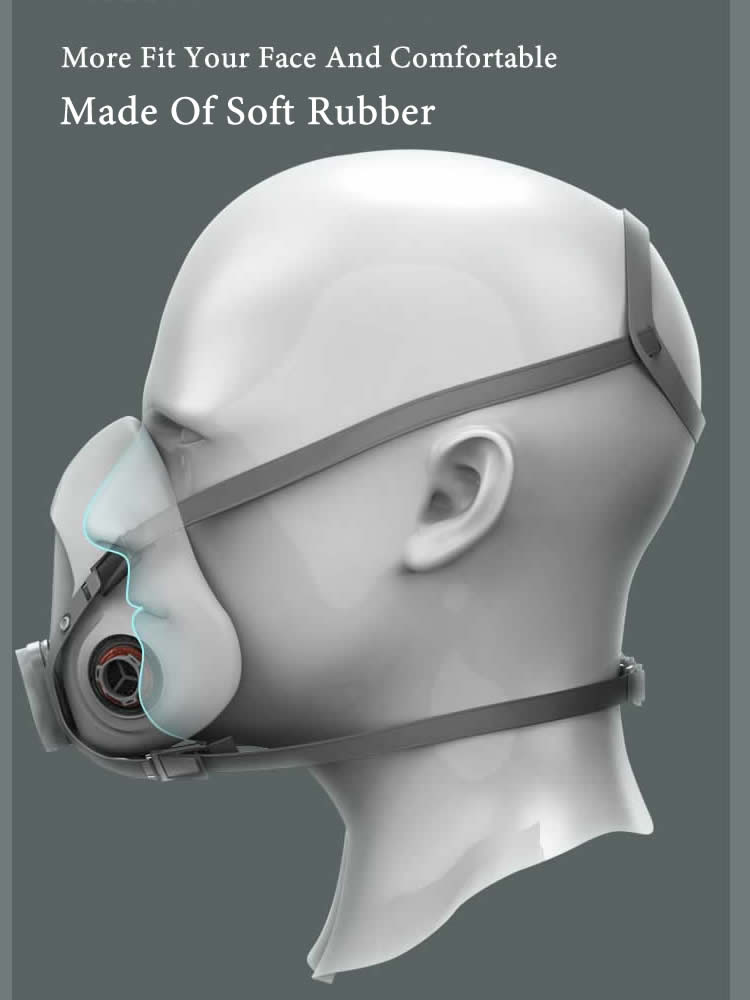 ครึ่งหน้า6200แก๊ส Mask เคมีหน้ - Dust Mask Construction บทวิจารณ์และราคา