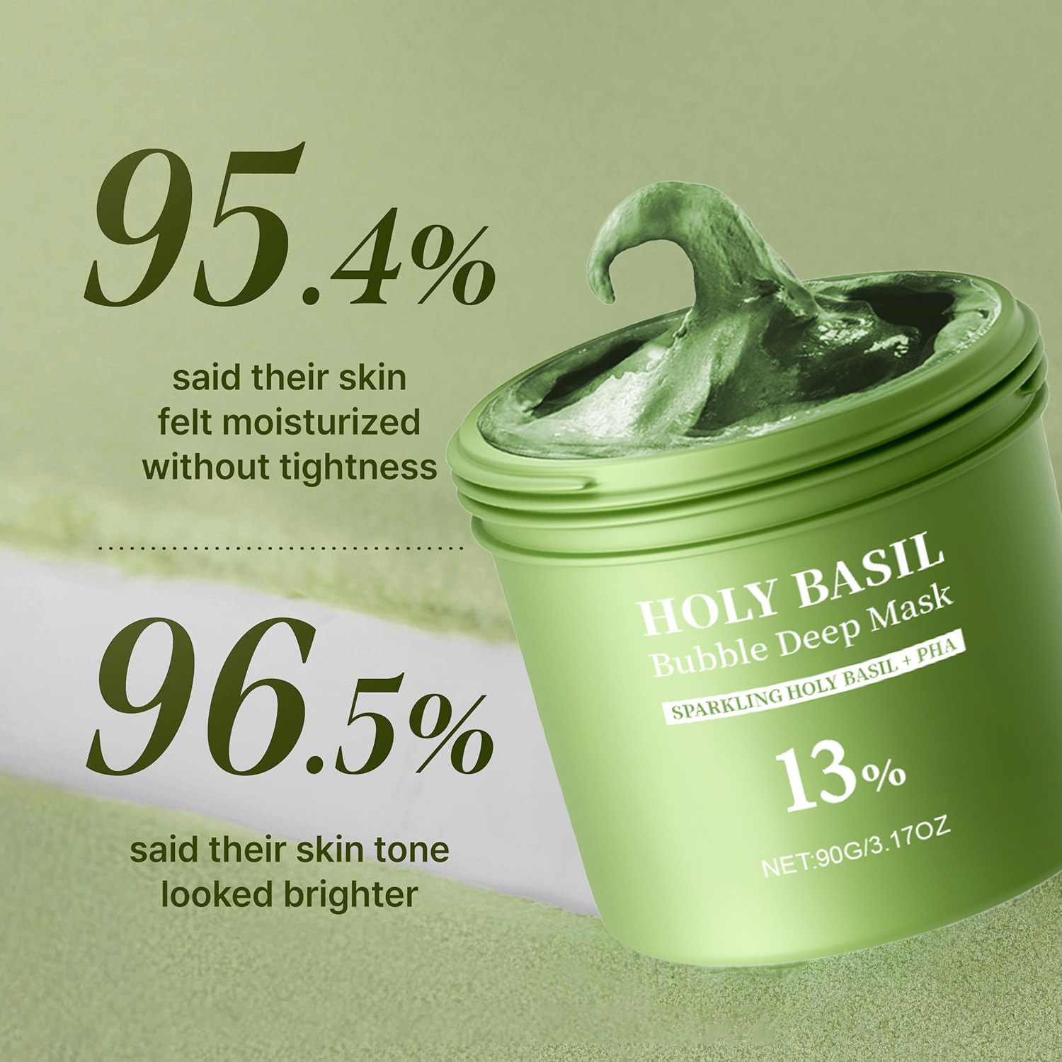 มาส์กโคลนฟองฟู่ Holy Basil Bub - Dust Mask Construction บทวิจารณ์และราคา