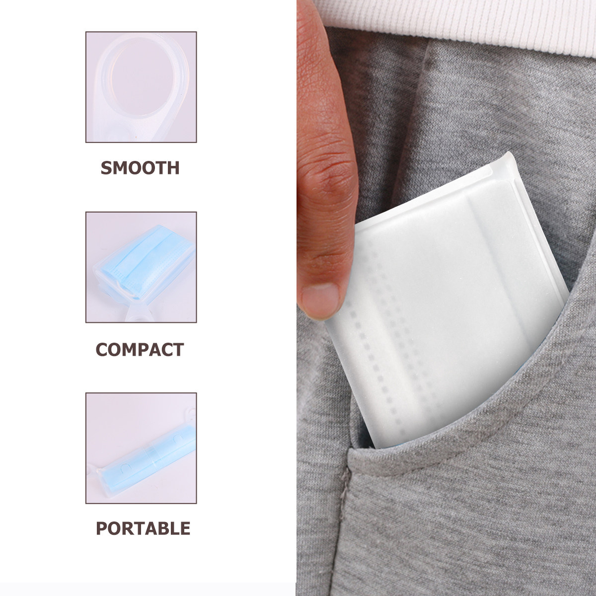 กล่องใส่หน้ากากซิลิโคนเกรดอาหา - Face Mask Storage Box บทวิจารณ์และราคา
