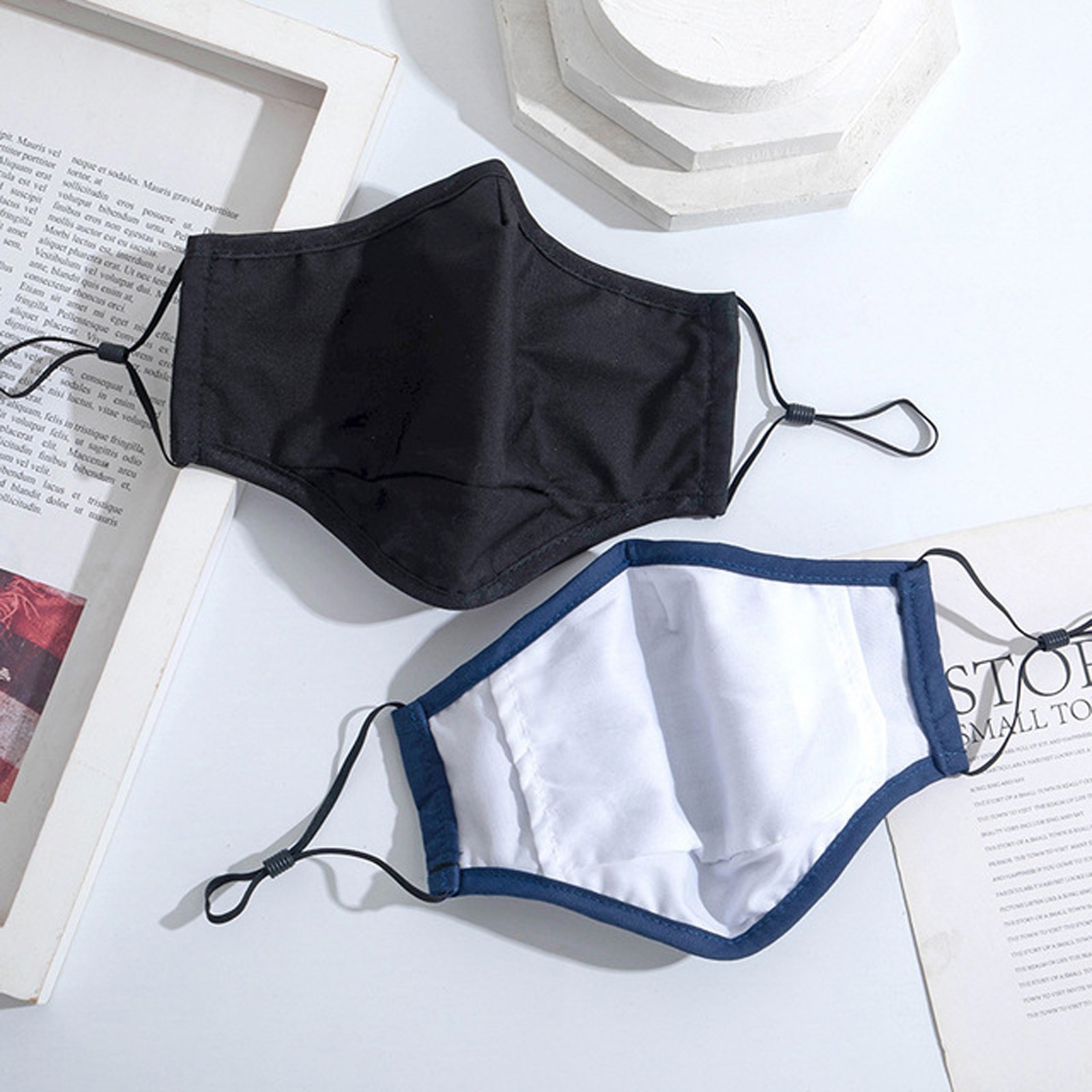 หน้ากากใบหน้าสีทึบสำหรับผู้ชาย - Cloth Face Mask Washable บทวิจารณ์และราคา
