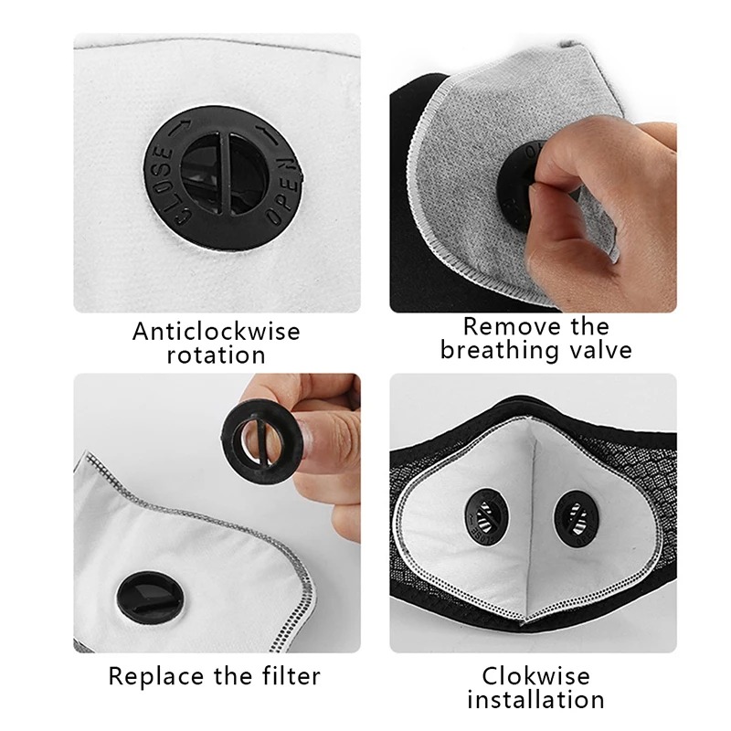 แผ่นกรองคาร์บอนแบบแอคทีฟ PM2.5 - Dust Mask Construction บทวิจารณ์และราคา