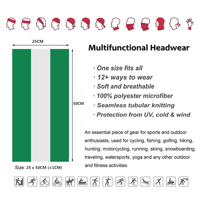 ไนจีเรียธงผ้าพันคอผู้หญิงคอ Ga - Neck Gaiter Face Cover บทวิจารณ์และราคา