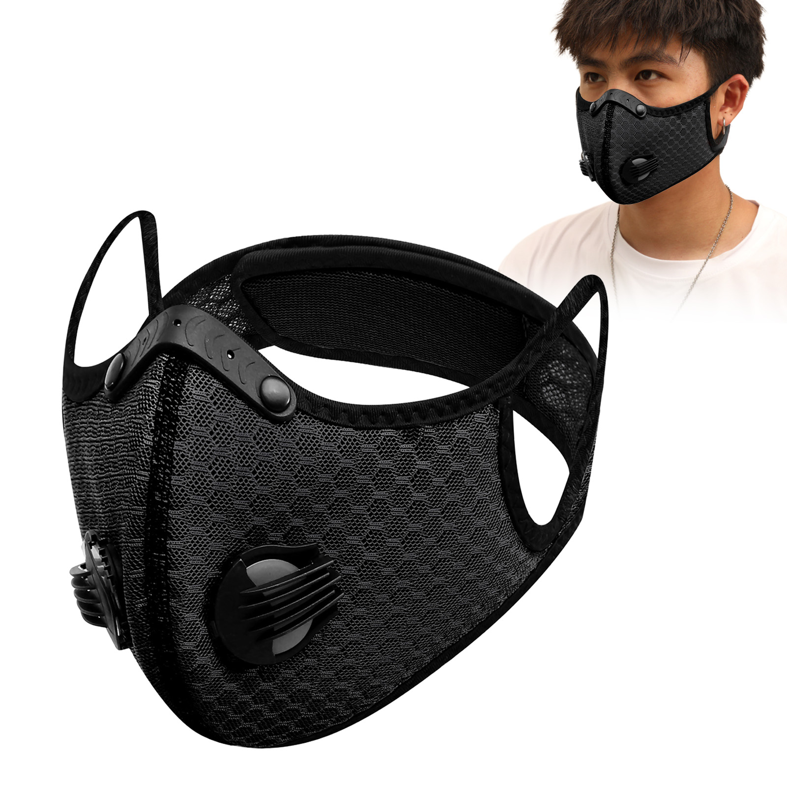 หน้ากากกันลมแบบยูนิเซ็กซ์ หน้า - Anti Pollution Mask บทวิจารณ์และราคา