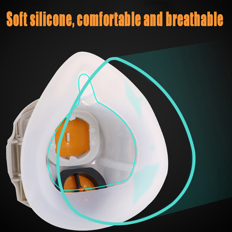 ซิลิโคนป้องกันฝุ่นหน้ากากป้องก - Respirator Half Face บทวิจารณ์และราคา