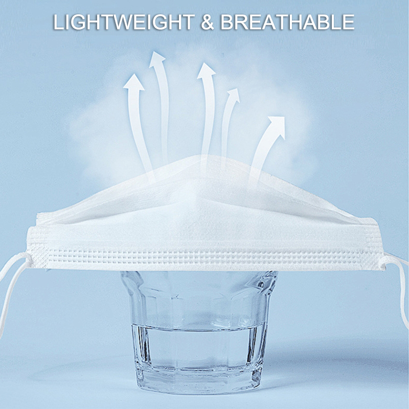 หน้ากากอนามัย 50 ชิ้น แบบ 3 ชั - Disposable Mask Blue บทวิจารณ์และราคา
